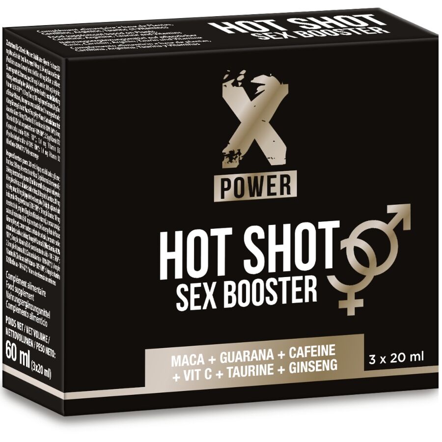 X POWER - HOT SHOT SEX BOOSTER AUMENTA LA LIBIDO 3 X 20 ML