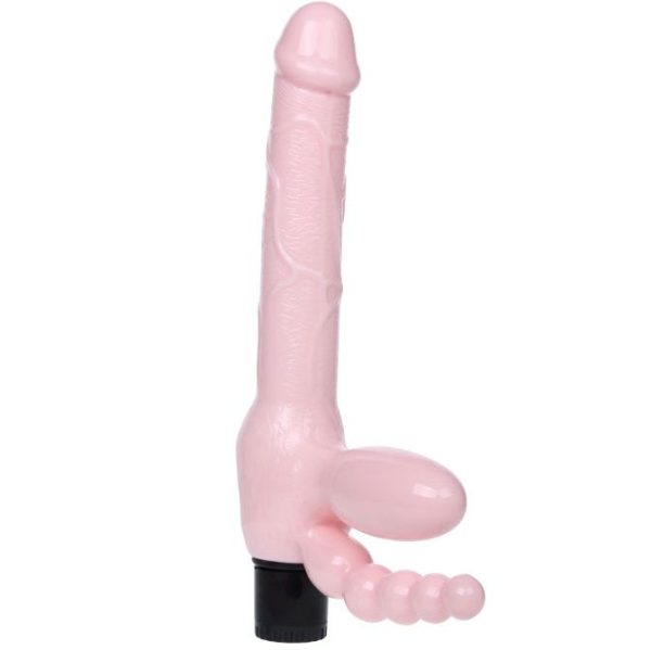 BAILE - IMBRAGATURA SENZA CORDA TPR CON VIBRAZIONE E STIMOLAZIONE ANALE 25.4 CM - immagine 3