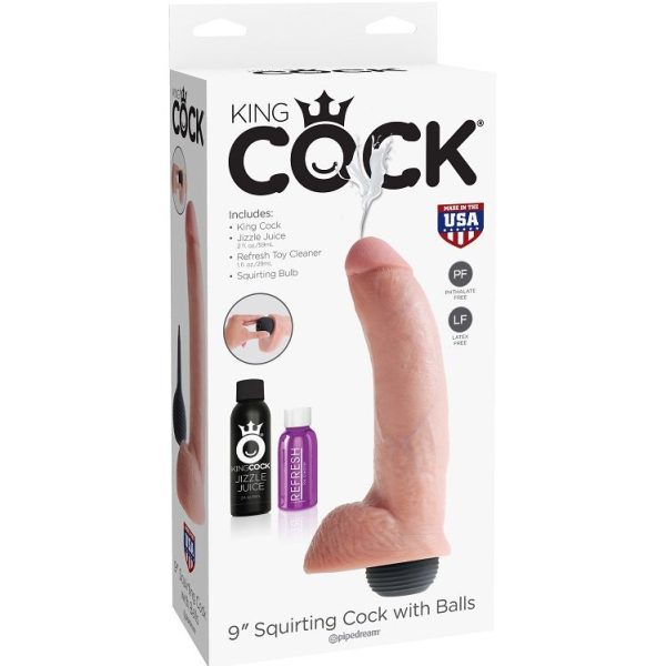 KING COCK - PENE EIACOLATORE NATURALE REALISTICO 22.86 CM - immagine 3