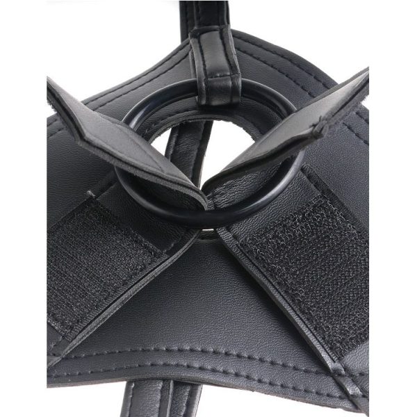 KING COCK - IMBRACATURA PER CAZZO KING CON PENE NERO REALISTICO 22,9 CM - immagine 2