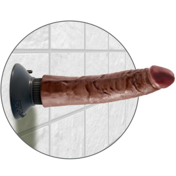KING COCK - CAZZO VIBRANTE MARRONE 20,32 CM - immagine 5