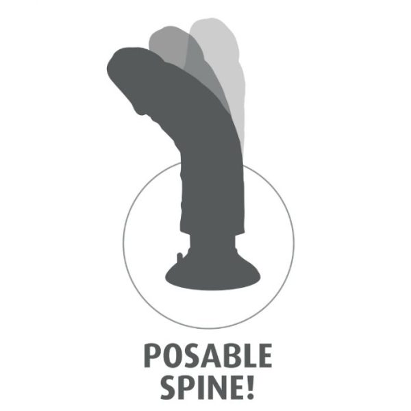 KING COCK - DILDO VIBRANTE 25.5 CM NATURALE - immagine 5