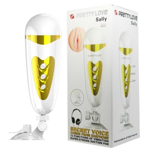 PRETTY LOVE - MASTURBATORE MASCHILE CON VIBRAZIONE E SUONO SALLY - immagine 2