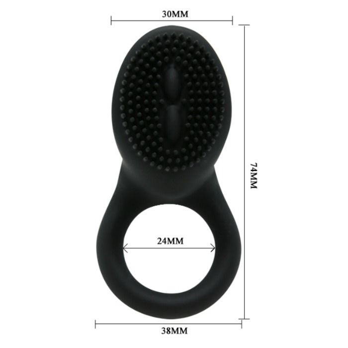 PRETTY LOVE - COBRA ANELLO VIBRATORE NERO - immagine 5