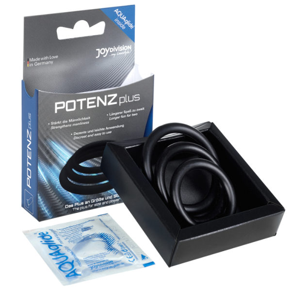JOYDIVISION POTENZDUO - PLUS SET 3 ANELLI NERO - S, M, L - immagine 2