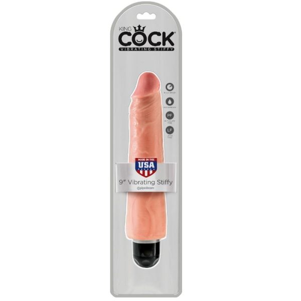 KING COCK - VIBRATORE REALISTICO RIGIDO 23 CM - NATURALE - immagine 3