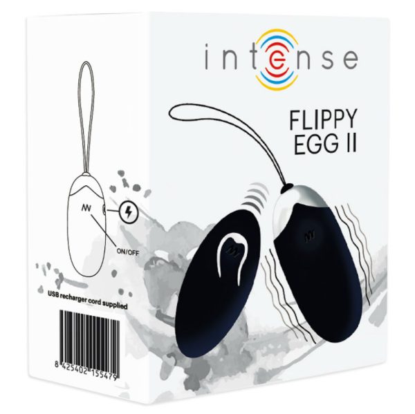 INTENSE - UOVO VIBRANTE FLIPPY II CON TELECOMANDO NERO - immagine 5