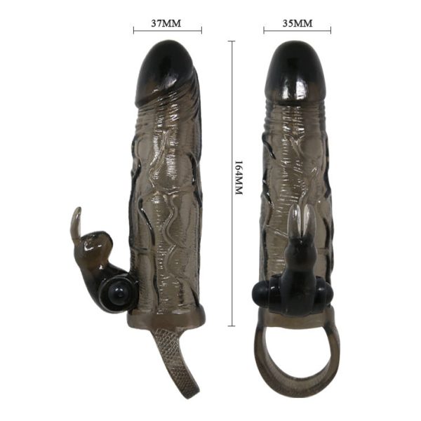 BAILE - COPERTURA PENE UOMO CORAGGIOSO CON CONIGLIO NERO 16.5 CM - immagine 5