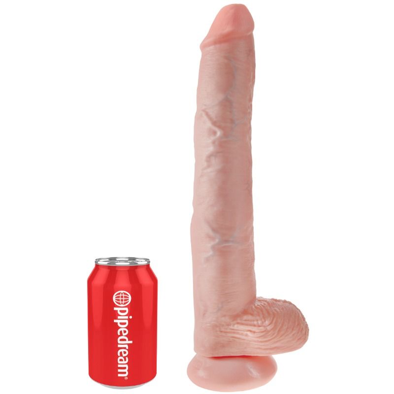 KING COCK - DILDO CON SFERE 35.6 CM CARNE - immagine 3