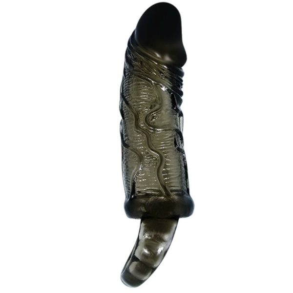 BAILE - COPERTURA ESTENSORE PENE CON CINTURINO PER TESTICOLI NERO 13.5 CM - immagine 2