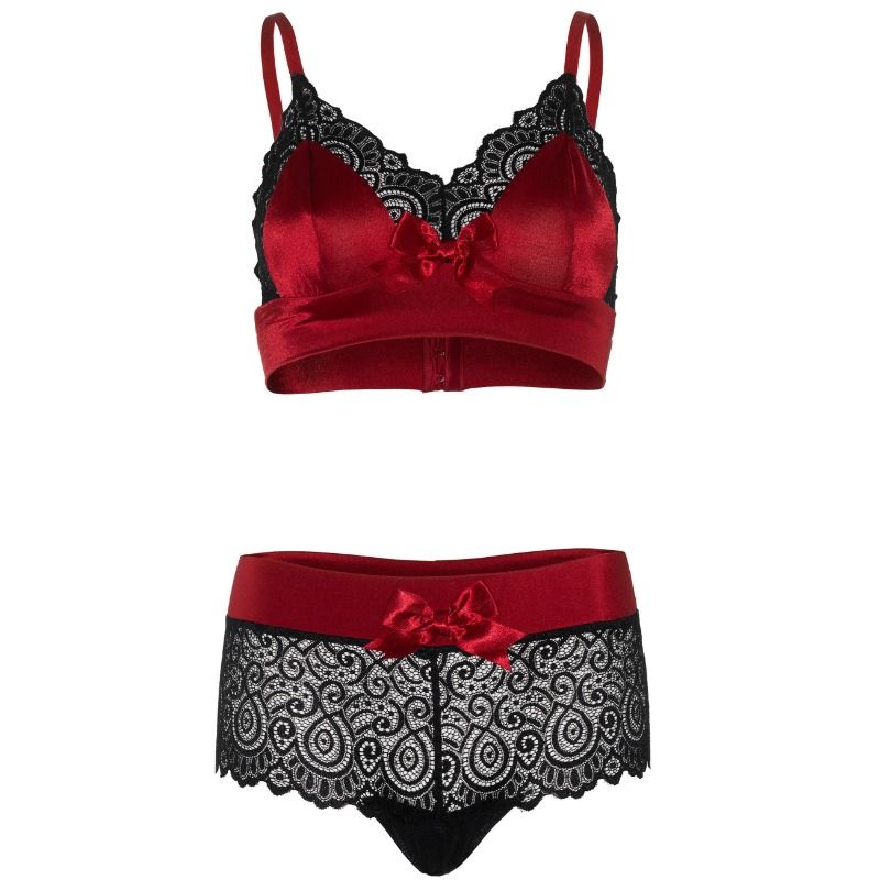 LEG AVENUE - SET 2 PEZZI NERO E ROSSO L/XL - immagine 4