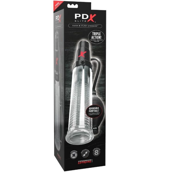 PDX ELITE - SUCK N PUMP STROKER MASTURBATORE VIBRANTE POMPA AD ONDA STIMOLANTE - immagine 4