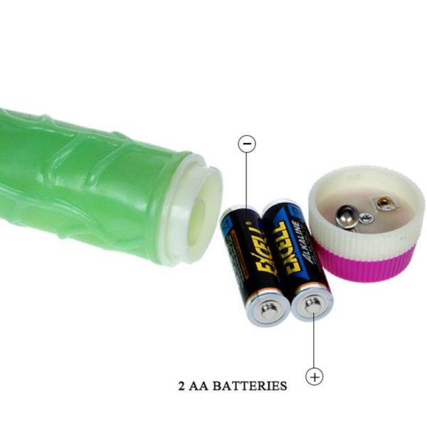 BAILE - VIBRATORE ONDE DI PIACERE 23 CM VERDE - immagine 3