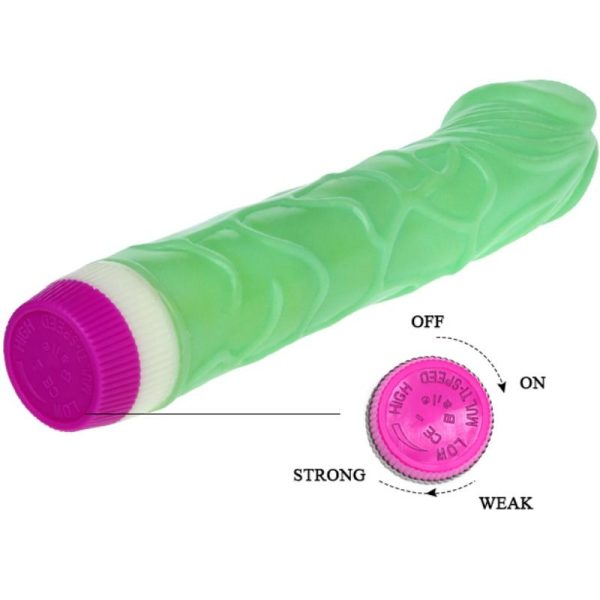 BAILE - VIBRATORE ONDE DI PIACERE 23 CM VERDE - immagine 4