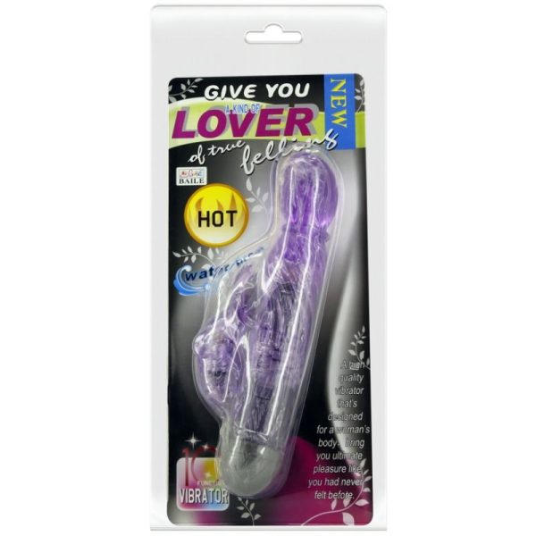BAILE - REGALATI UN TIPO DI VIBRATORE AMANTE CON CONIGLIO LILLA 10 MODALIT - immagine 3