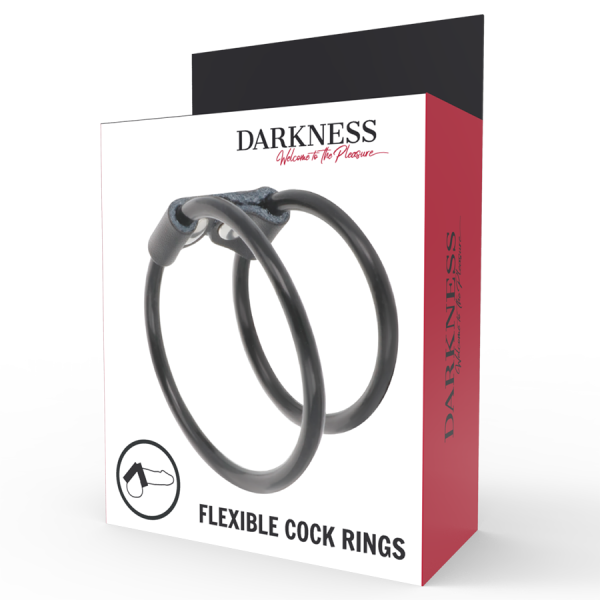 DARKNESS - DOPPIO ANELLO PER PENE FLESSIBILE - immagine 4