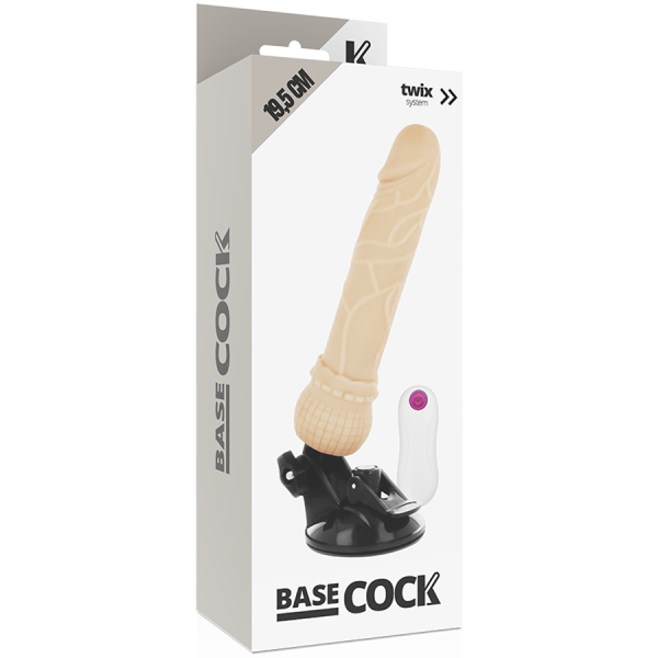 BASECOCK - VIBRATORE TELECOMANDO NATURALE REALISTICO 19.5 CM -O- 4 CM - immagine 4