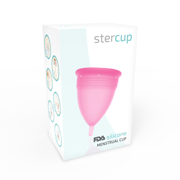STERCUP - COPPA MESTRUALE IN SILICONE FDA ROSA - TAGLIA L - immagine 5