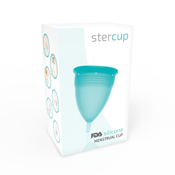 STERCUP - COPPA MESTRUALE IN SILICONE FDA ACQUAMARINA - TAGLIA S - immagine 5
