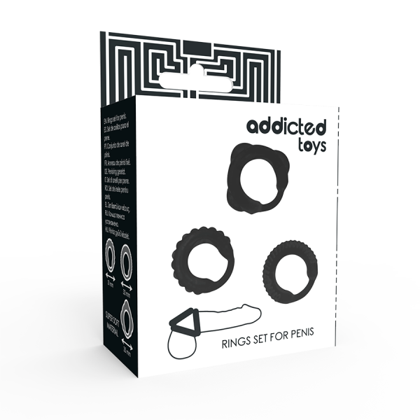 ADDICTED TOYS - SET C-RING NERO - immagine 4