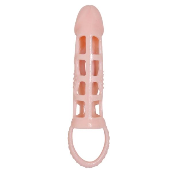 BAILE - COPERTURA ESTENSORE PENE CON VIBRAZIONE E CINTURINO NATURALE 13.5 CM - immagine 5