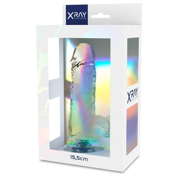 X RAY - CAZZO TRASPARENTE CON SFERE 15.5 CM -O- 3.5 CM - immagine 2