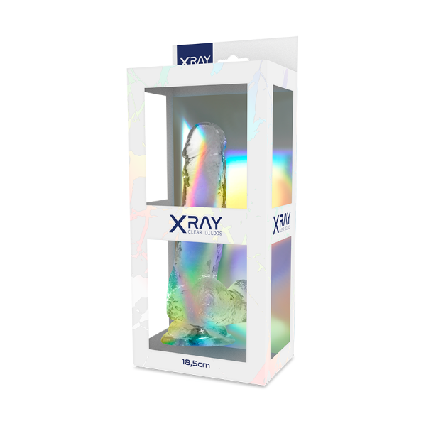 X RAY - CAZZO TRASPARENTE CON SFERE 18.5 CM -O- 3.8 CM - immagine 2