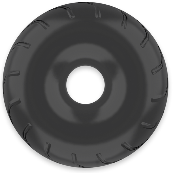 POWERING - ANELLO PER PENE SUPER FLESSIBILE E RESISTENTE 5CM PR08 NERO - immagine 2