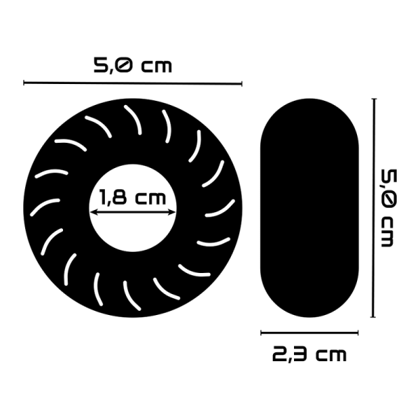 POWERING - ANELLO PER PENE SUPER FLESSIBILE E RESISTENTE 5CM PR08 NERO - immagine 3