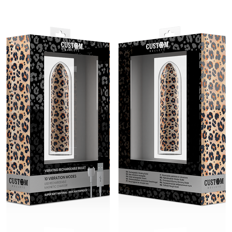 CUSTOM BULLETS - PERSONALIZZATI RICARICABILI LEOPARD 10 INTENSITÀ - immagine 4