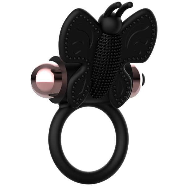 COQUETTE CHIC DESIRE - ANELLO CAZZO FARFALLA CON VIBRATORE NERO/ORO - immagine 3