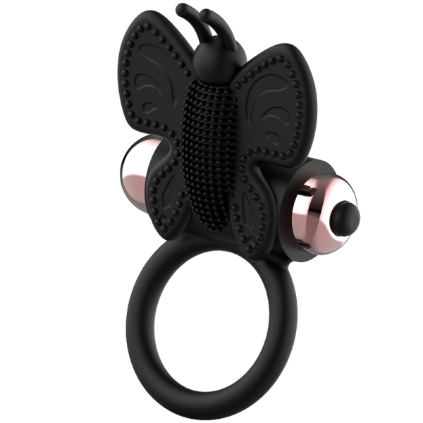 COQUETTE CHIC DESIRE - ANELLO CAZZO FARFALLA CON VIBRATORE NERO/ORO - immagine 5