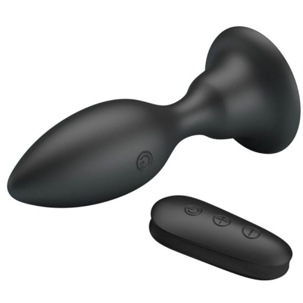 MR PLAY - PLUG ANALE CON TELECOMANDO VIBRAZIONE NERO - immagine 2