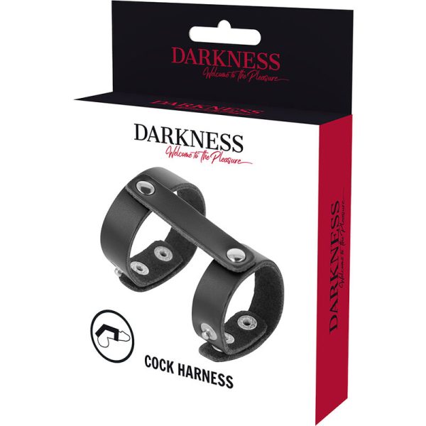 DARKNESS - ANELLO REGOLABILE PER PENE E TESTICOLI IN PELLE - immagine 5