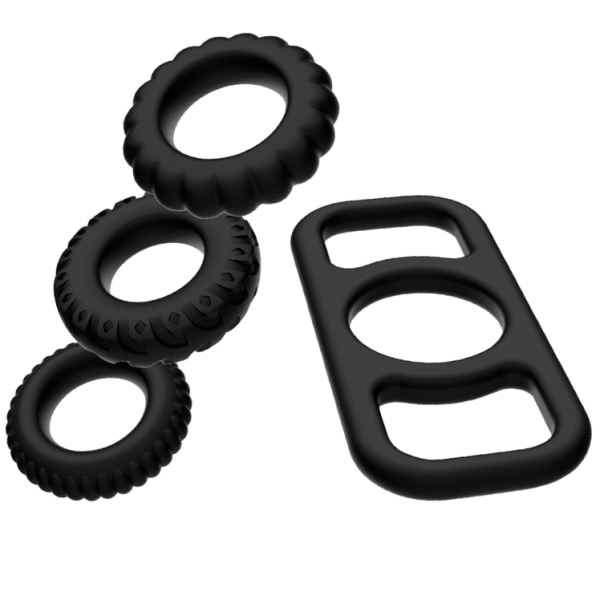ADDICTED TOYS - SET DI ANELLI PER CAZZO - 4 PEZZI - immagine 2