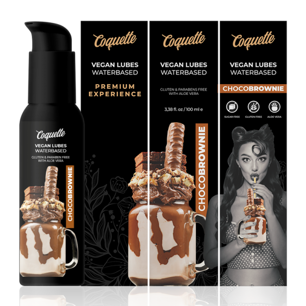 COQUETTE CHIC DESIRE - LUBRIFICANTE VEGANO AL CHOCOBROWNIE ESPERIENZA PREMIUM 100ML - immagine 3