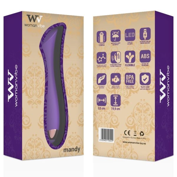 WOMANVIBE - VIBRATORE RICARICABILE IN SILICONE PUNTO "K" MANDY - immagine 2