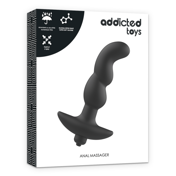 ADDICTED TOYS - MASSAGGIATORE ANALE CON VIBRAZIONE NERA MODELLO 2 - immagine 5