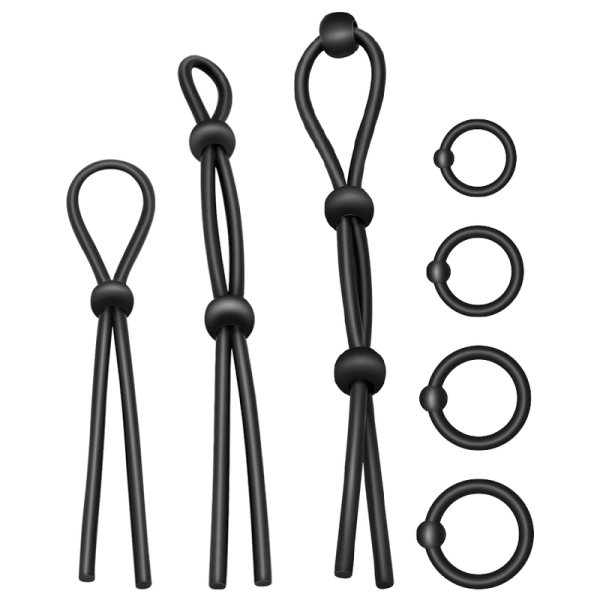 ADDICTED TOYS - SET DI ANELLI PER IL CAZZO FLESSIBILI IN SILICONE 7 PEZZI - immagine 2